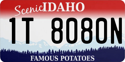 ID license plate 1T8080N