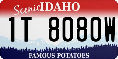 ID license plate 1T8080W