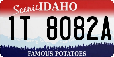 ID license plate 1T8082A