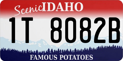 ID license plate 1T8082B