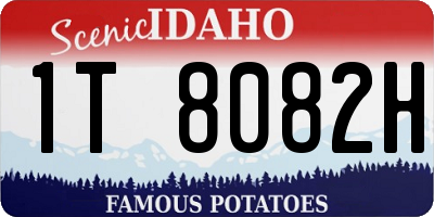 ID license plate 1T8082H