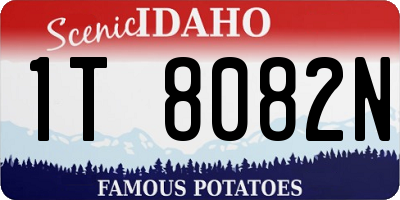 ID license plate 1T8082N
