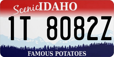ID license plate 1T8082Z