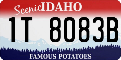 ID license plate 1T8083B