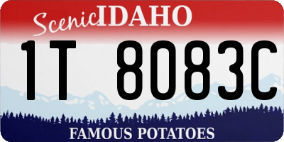 ID license plate 1T8083C