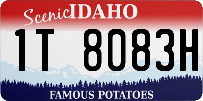 ID license plate 1T8083H