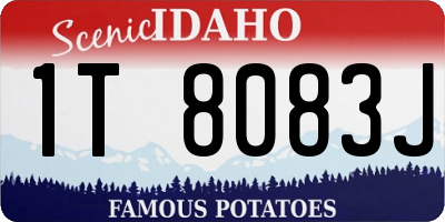 ID license plate 1T8083J