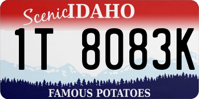 ID license plate 1T8083K