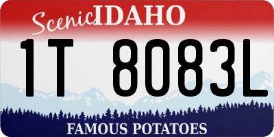 ID license plate 1T8083L