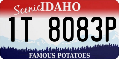 ID license plate 1T8083P