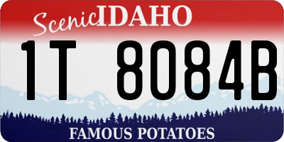 ID license plate 1T8084B