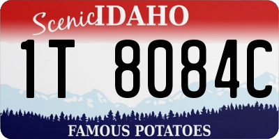 ID license plate 1T8084C