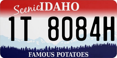 ID license plate 1T8084H