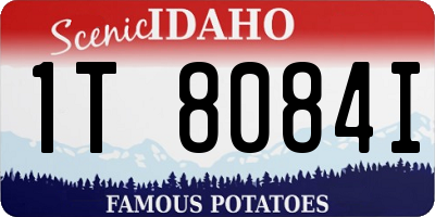 ID license plate 1T8084I