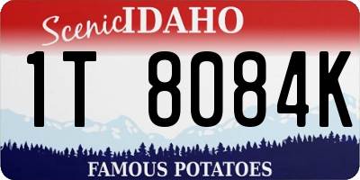 ID license plate 1T8084K