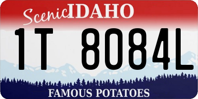 ID license plate 1T8084L