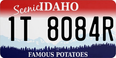 ID license plate 1T8084R