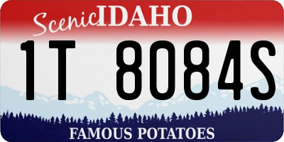 ID license plate 1T8084S