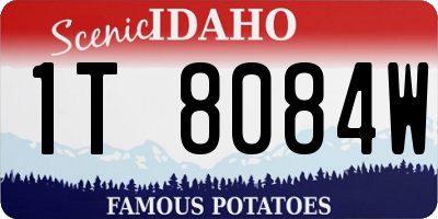 ID license plate 1T8084W