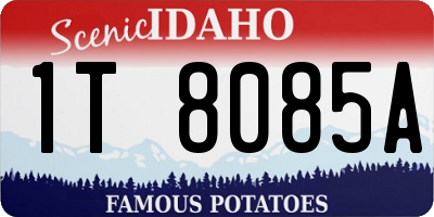 ID license plate 1T8085A