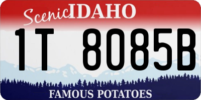 ID license plate 1T8085B