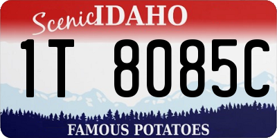 ID license plate 1T8085C