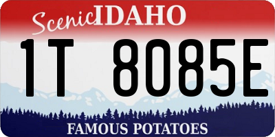 ID license plate 1T8085E