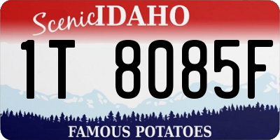 ID license plate 1T8085F