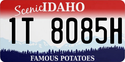 ID license plate 1T8085H