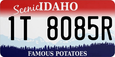 ID license plate 1T8085R