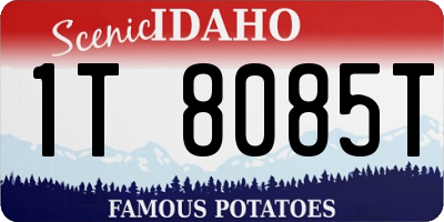 ID license plate 1T8085T