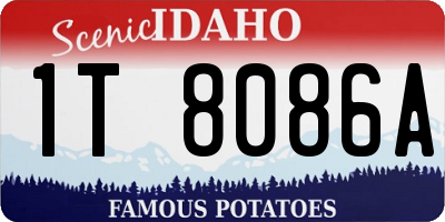 ID license plate 1T8086A
