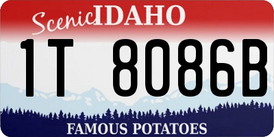 ID license plate 1T8086B