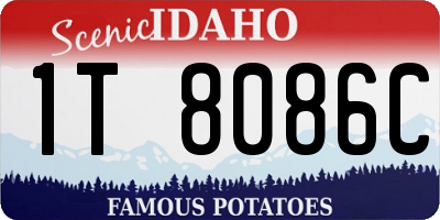 ID license plate 1T8086C