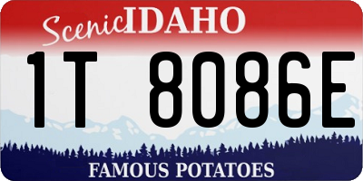 ID license plate 1T8086E