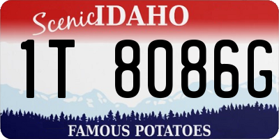 ID license plate 1T8086G