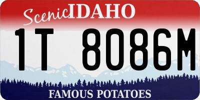 ID license plate 1T8086M