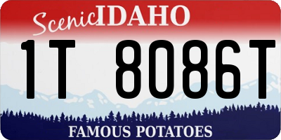 ID license plate 1T8086T
