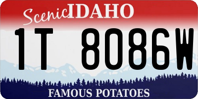 ID license plate 1T8086W