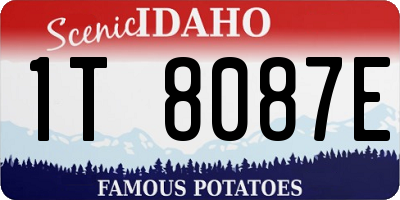ID license plate 1T8087E