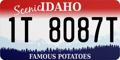 ID license plate 1T8087T