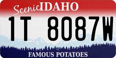 ID license plate 1T8087W