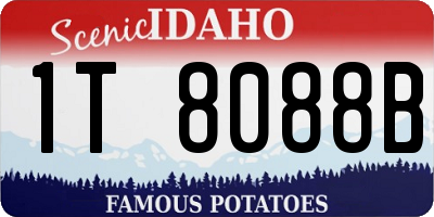 ID license plate 1T8088B