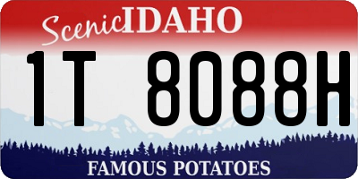 ID license plate 1T8088H