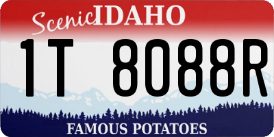 ID license plate 1T8088R