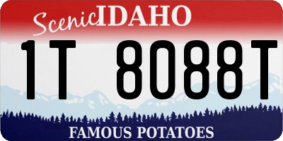 ID license plate 1T8088T