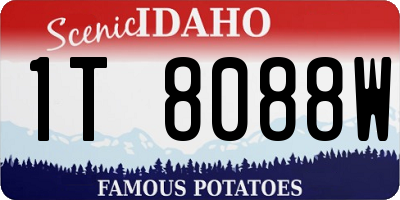 ID license plate 1T8088W
