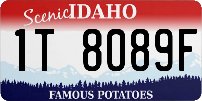 ID license plate 1T8089F