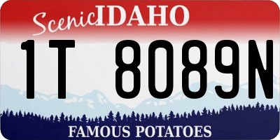 ID license plate 1T8089N