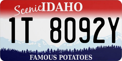 ID license plate 1T8092Y